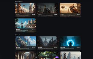 Preview of some of the world genres available.