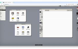 folders and diamond menu open. Built-in Applications and nested folders.