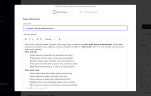 creating the Ai interview