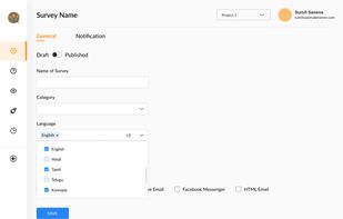 Create multi-lingual surveys automatically