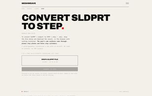 Convert a SOLIDWORKS part (.sldprt) to STEP in the browser, no install or account needed.