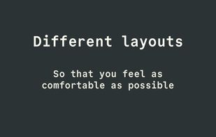 Showcase of the different homepage layouts