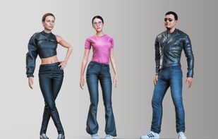 Full-body 3D avatars with customizable outfits, created from a selfie