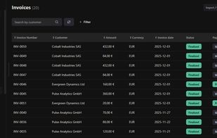 Invoices in Meteroid