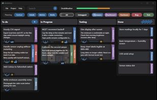 kanban view for progress