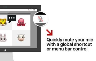 Quickly mute your mic with a global shortcut or menu bar control.
