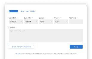 MicroBin screenshot 1