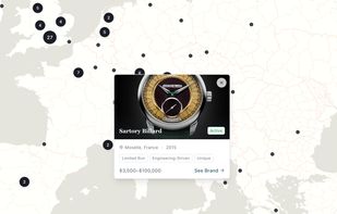 Clicking a pin on the map