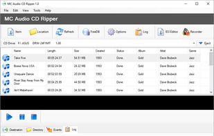 Microncode Audio CD Ripper screenshot 1