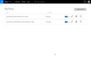 Microsoft Flow screenshot 1