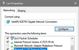 Microsoft LLDP Protocol Driver screenshot 1