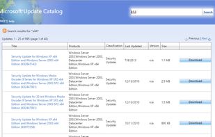 Microsoft Update Catalog screenshot 1