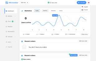 Microweber screenshot 1