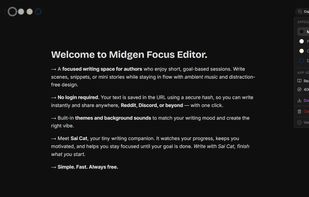 setting of midgen focus editor