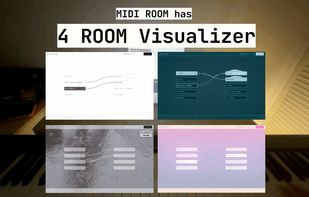Four visualizer rooms that react to your playing