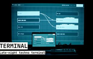 TERMINAL room — late-night techno terminal theme