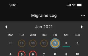 Migraine Log screenshot 1