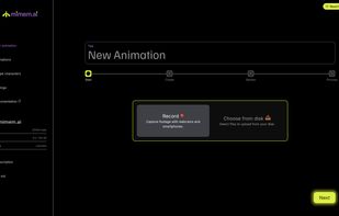 Upload files from disk or record straight inside your browser!