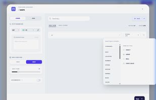 Schema configuration panel for Faker-based data generation