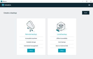 Minarca Agent configure backup