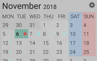MinCal Widget screenshot 2