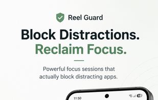 Start a focus session with a simple timer. Once it's running, blocked apps stay blocked — no reminders to ignore, no loopholes, no way to sneak back in.