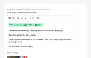 A simple editor to create beautiful journal entries.