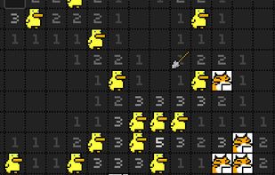 A regular day online: pointing out mines with clueless ducks.