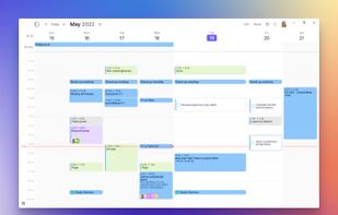 Morgen calendar, consolidated view of multiple calendars
