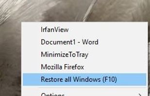 MinimizeToTray screenshot 1
