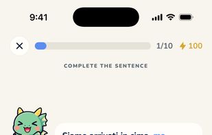 Adaptive quiz: complete the sentence, with an explanation of why the answer works.