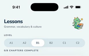 The CEFR curriculum from A1 to C2: chapters of grammar, vocabulary and culture, free for everyone.