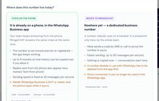 Connect WhatsApp and keep using the WhatsApp Business app on the same number
