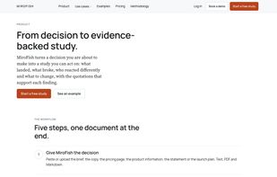 How it works: from a decision to an evidence-backed study, in five steps