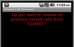 Missed Call Remover screenshot 1