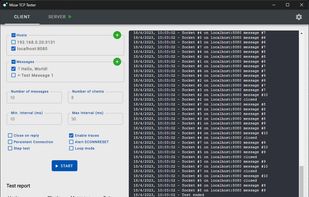 Mizar TCP Tester screenshot 1