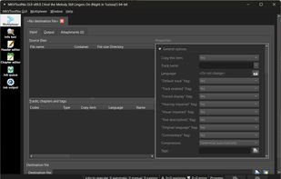 MKVToolnix v89.0 in Dark Mode