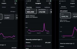 Multiview: several rented iPhones side by side, each on its own mobile SIM