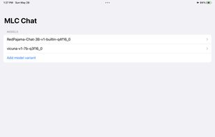 MLC LLM screenshot 1