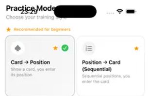 Variety of practice modes.