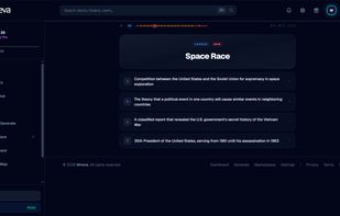 Preview of Train Mode, showing multiple-choice questions