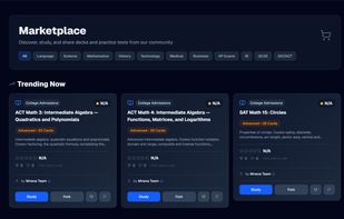 Deck Marketplace. A hub where users can access, rate, and fork public decks