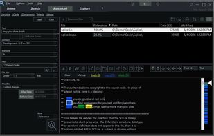 Advanced filters. Combine text, type, path, and date in one query