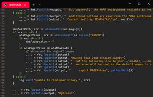 Its own code in Windows Terminal, which it works in, btw!