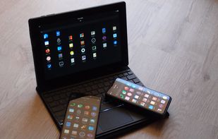 Working on phone or tablet