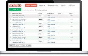 OVERSEE ALL 
UNDER ONE DASHBOARD
Maintain your ads, campaigns & advertisers in one place.