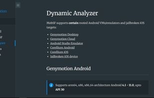MobSF screenshot 1