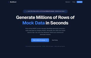 Mockblast's landing page, you can get the Pro plan for free if you signup before 31st January