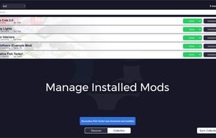 UI to manage installed mods used by the Unity Plugin