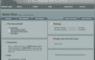 A selected song page